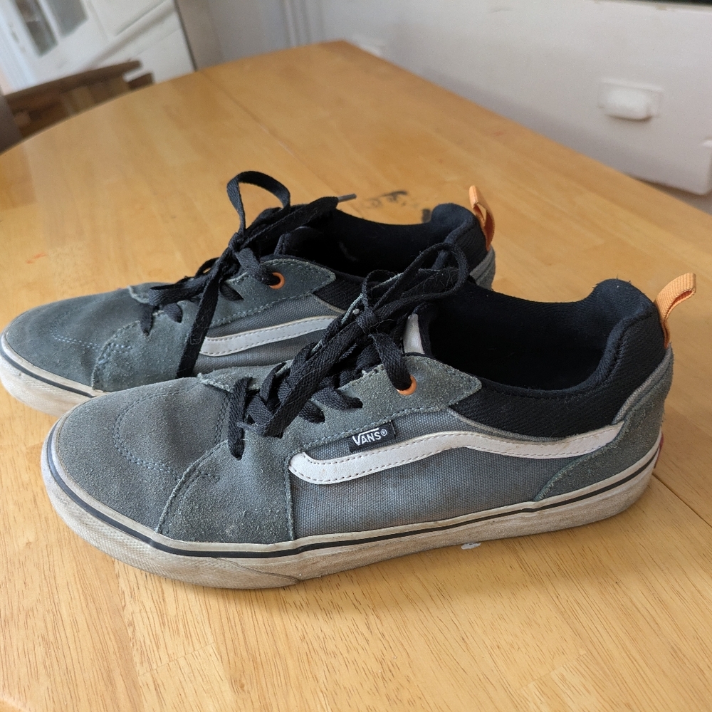 Vans old skool shoes blue/gray with white stripe *men's 7 women 8.5 25cm*